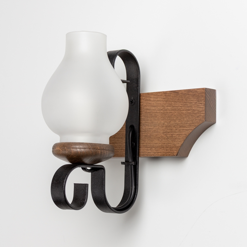 Brilagi - Zidna svjetiljka QUEEN 1xE14/40W/230V bukva/orah