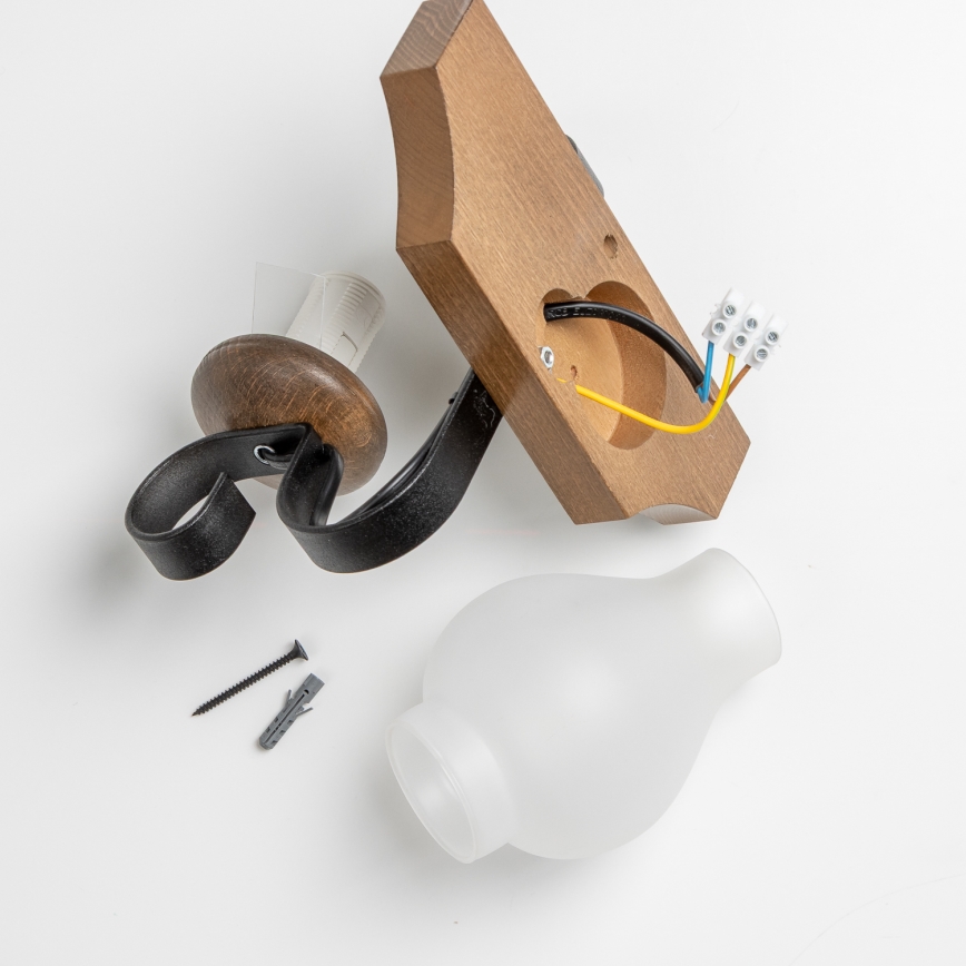 Brilagi - Zidna svjetiljka QUEEN 1xE14/40W/230V bukva/orah