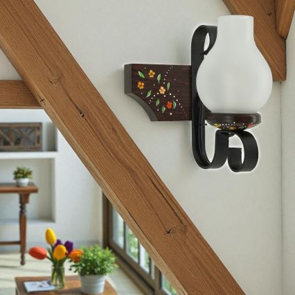 Brilagi - Zidna svjetiljka QUEEN 1xE14/40W/230V bukva/wenge