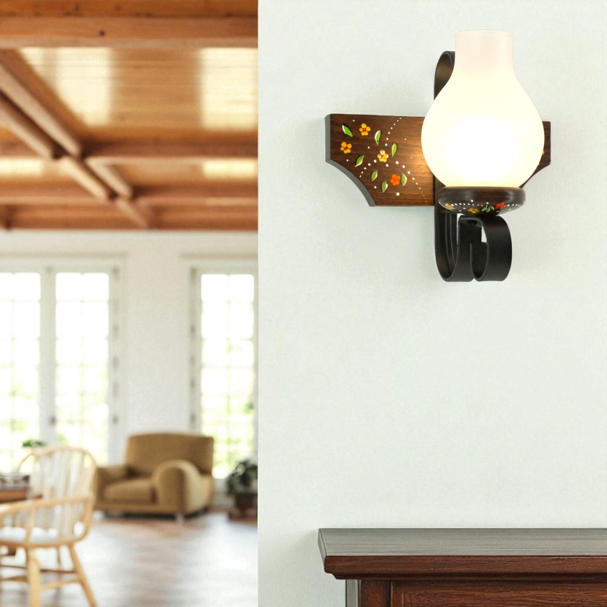 Brilagi - Zidna svjetiljka QUEEN 1xE14/40W/230V bukva/wenge