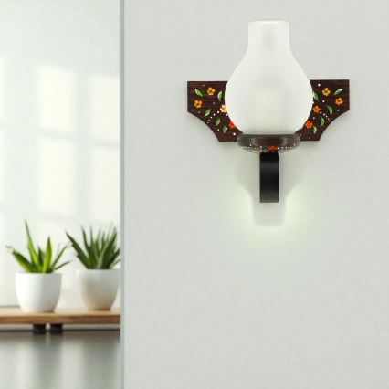 Brilagi - Zidna svjetiljka QUEEN 1xE14/40W/230V bukva/wenge