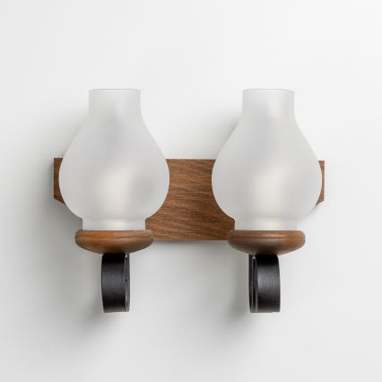 Brilagi - Zidna svjetiljka QUEEN 2xE14/40W/230V bukva/orah