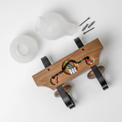 Brilagi - Zidna svjetiljka QUEEN 2xE14/40W/230V bukva/orah