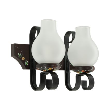 Brilagi - Zidna svjetiljka QUEEN 2xE14/40W/230V bukva/wenge