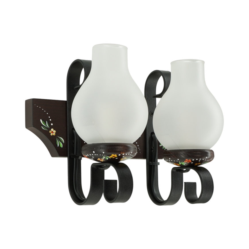 Brilagi - Zidna svjetiljka QUEEN 2xE14/40W/230V bukva/wenge