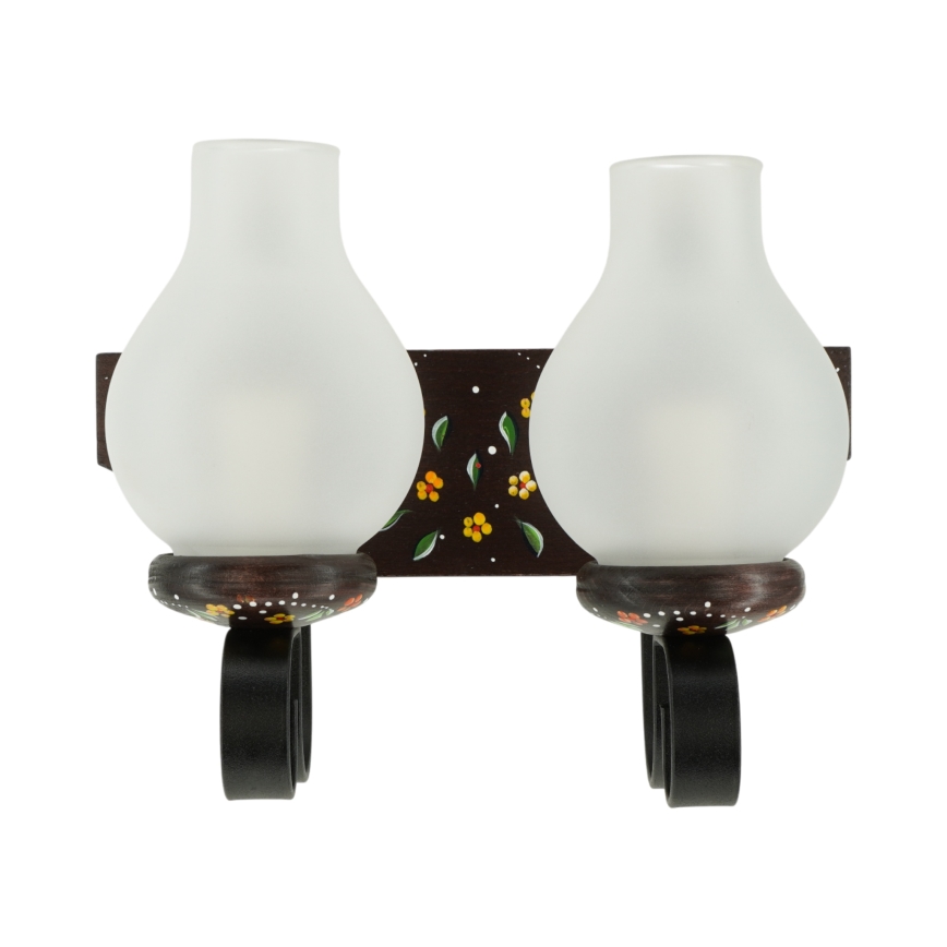 Brilagi - Zidna svjetiljka QUEEN 2xE14/40W/230V bukva/wenge