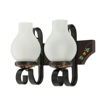 Brilagi - Zidna svjetiljka QUEEN 2xE14/40W/230V bukva/wenge