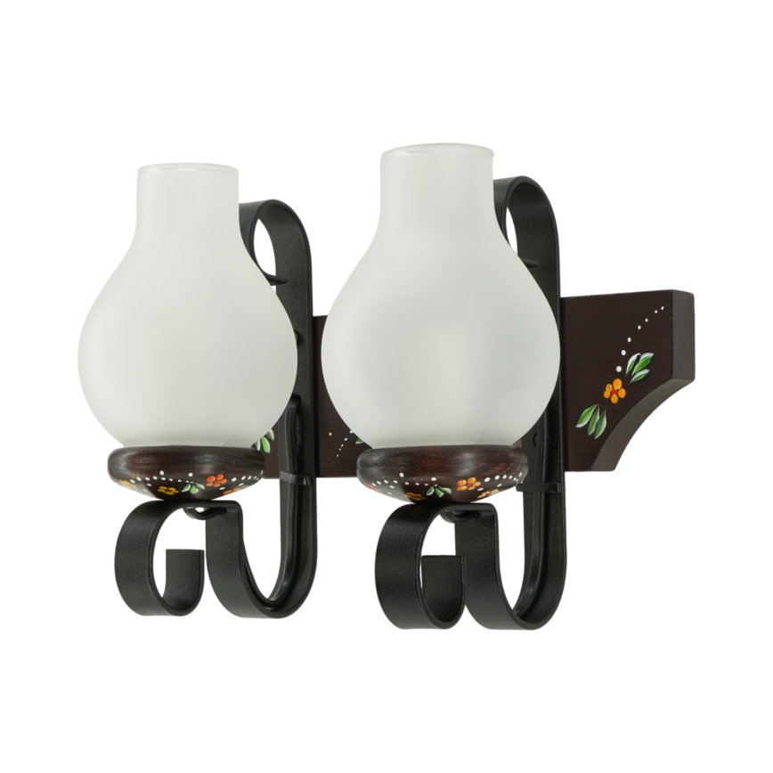 Brilagi - Zidna svjetiljka QUEEN 2xE14/40W/230V bukva/wenge