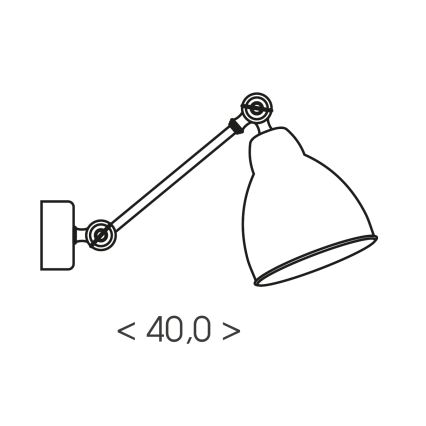 Brilagi - Zidna svjetiljka QUILL 1xE27/40W/230V 40 cm bež