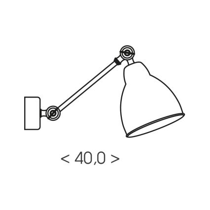 Brilagi - Zidna svjetiljka QUILL 1xE27/40W/230V 40 cm bijela