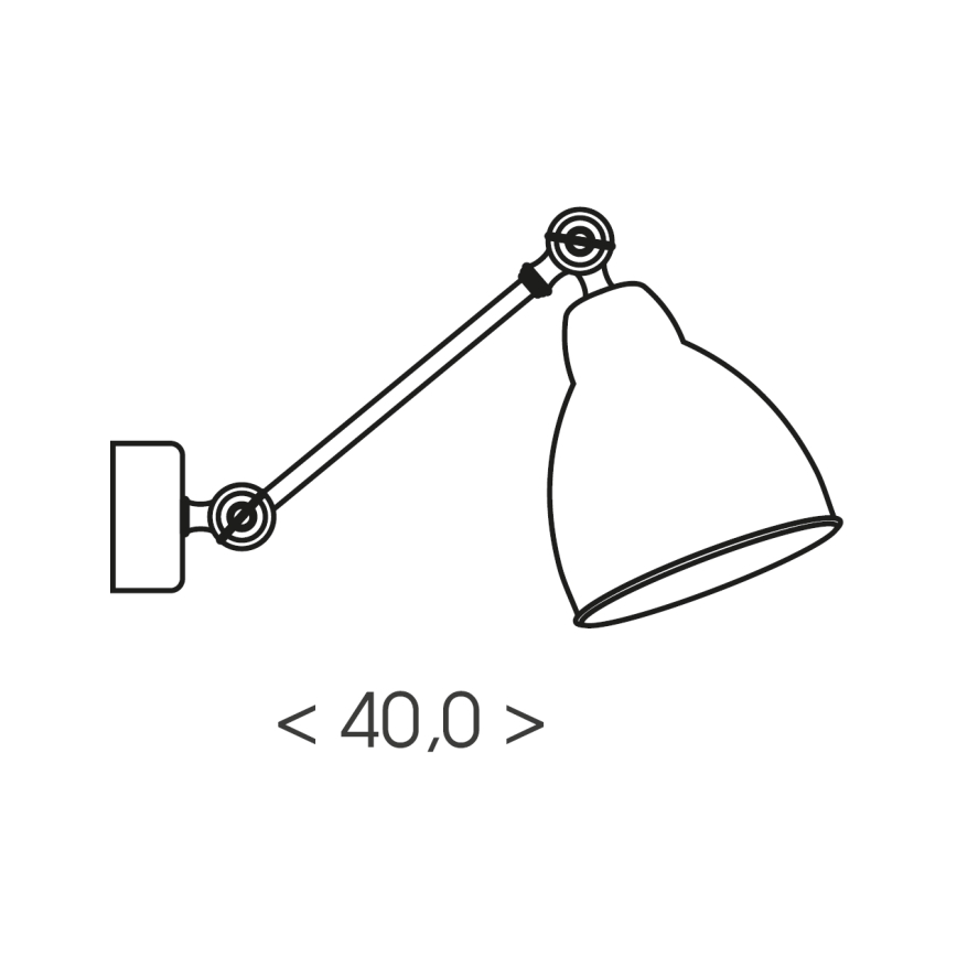 Brilagi - Zidna svjetiljka QUILL 1xE27/40W/230V 40 cm bijela
