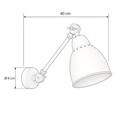 BRILAGI - Zidna svjetiljka QUILL 1xE27/40W/230V 40 cm bijela