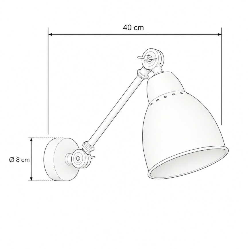 BRILAGI - Zidna svjetiljka QUILL 1xE27/40W/230V 40 cm crna