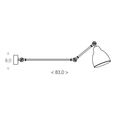 Brilagi - Zidna svjetiljka QUILL 1xE27/40W/230V 83 cm crna