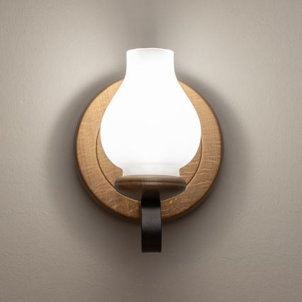 Brilagi - Zidna svjetiljka ROATA APLICA 1xE14/40W/230V bukva/orah