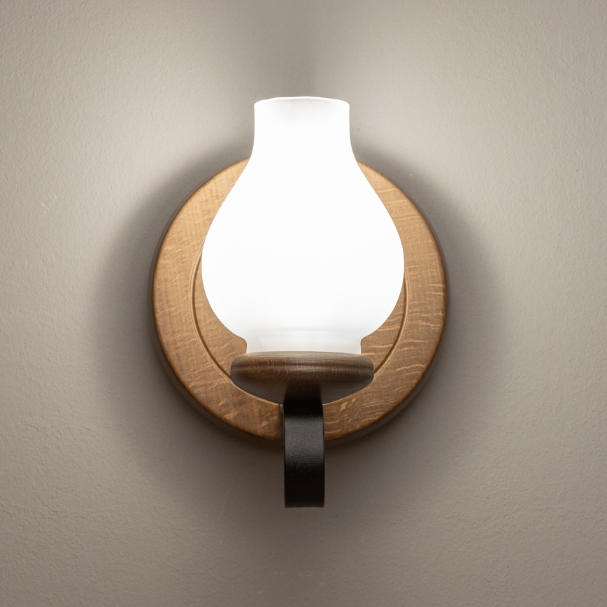 Brilagi - Zidna svjetiljka ROATA APLICA 1xE14/40W/230V bukva/orah