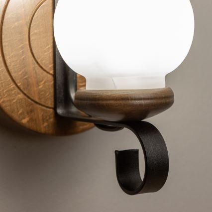 Brilagi - Zidna svjetiljka ROATA APLICA 1xE14/40W/230V bukva/orah