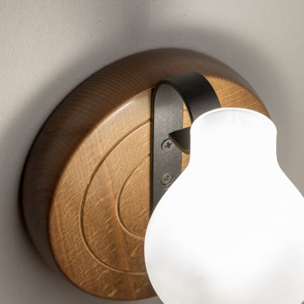 Brilagi - Zidna svjetiljka ROATA APLICA 1xE14/40W/230V bukva/orah