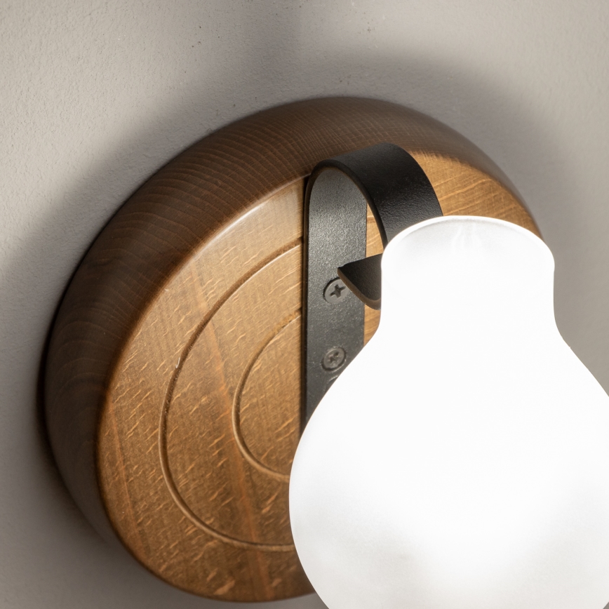 Brilagi - Zidna svjetiljka ROATA APLICA 1xE14/40W/230V bukva/orah