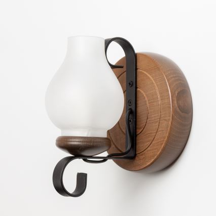 Brilagi - Zidna svjetiljka ROATA APLICA 1xE14/40W/230V bukva/orah