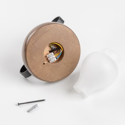 Brilagi - Zidna svjetiljka ROATA APLICA 1xE14/40W/230V bukva/orah