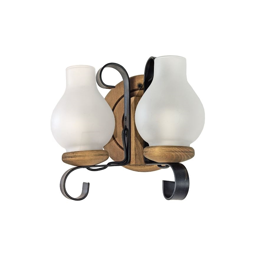 Brilagi - Zidna svjetiljka ROATA APLICA 2xE14/40W/230V bukva