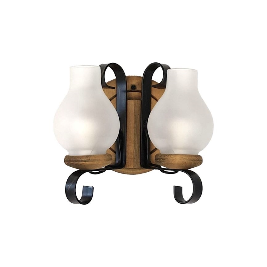 Brilagi - Zidna svjetiljka ROATA APLICA 2xE14/40W/230V bukva