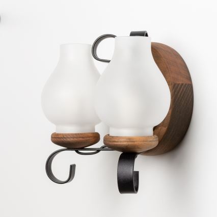 Brilagi - Zidna svjetiljka ROATA APLICA 2xE14/40W/230V bukva