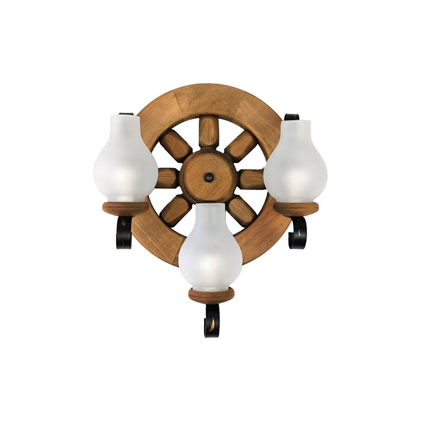 Brilagi - Zidna svjetiljka ROATA APLICA 3xE14/40W/230V bukva