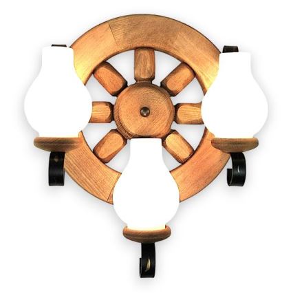 Brilagi - Zidna svjetiljka ROATA APLICA 3xE14/40W/230V bukva