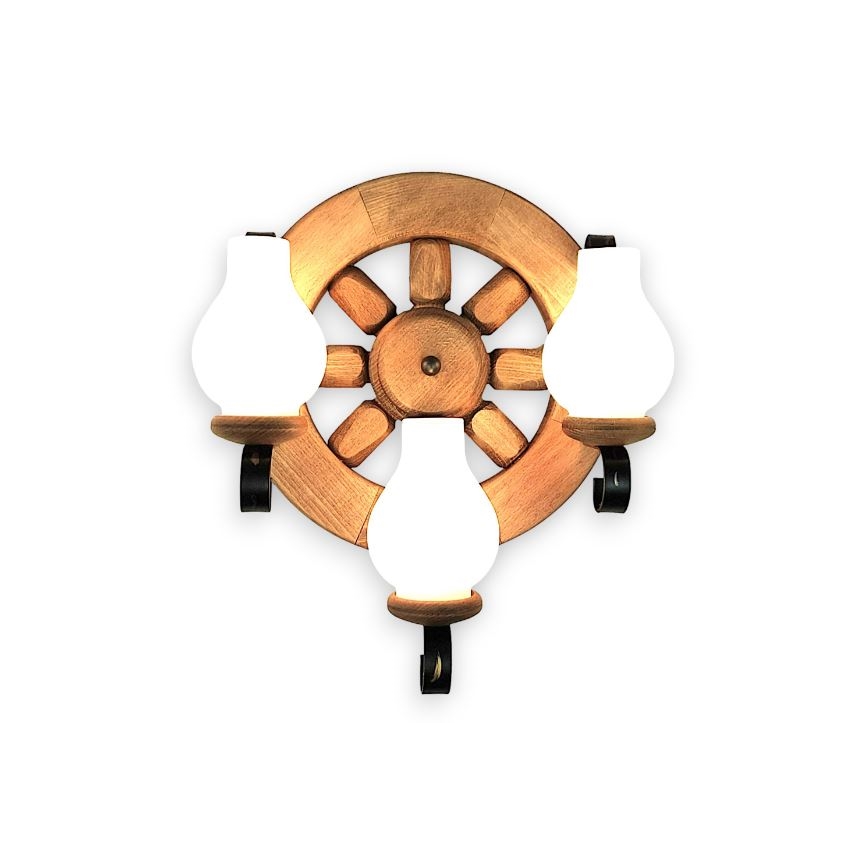 Brilagi - Zidna svjetiljka ROATA APLICA 3xE14/40W/230V bukva