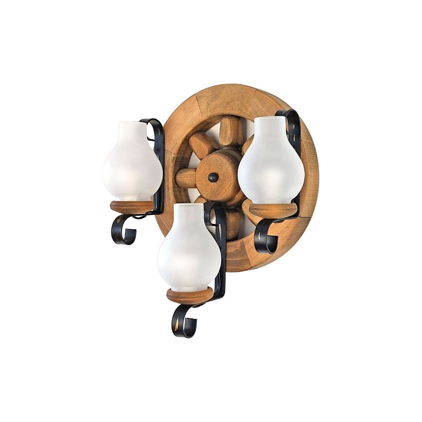 Brilagi - Zidna svjetiljka ROATA APLICA 3xE14/40W/230V bukva