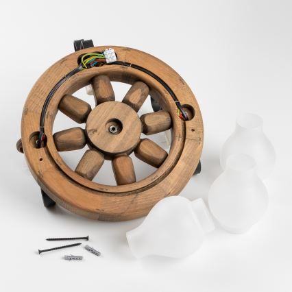 Brilagi - Zidna svjetiljka ROATA APLICA 3xE14/40W/230V bukva