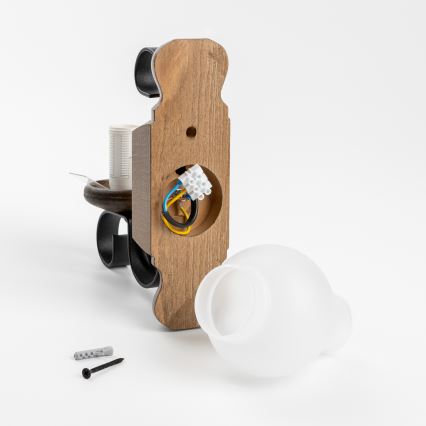 Brilagi - Zidna svjetiljka RUSTIC 1xE14/40W/230V bukva/orah