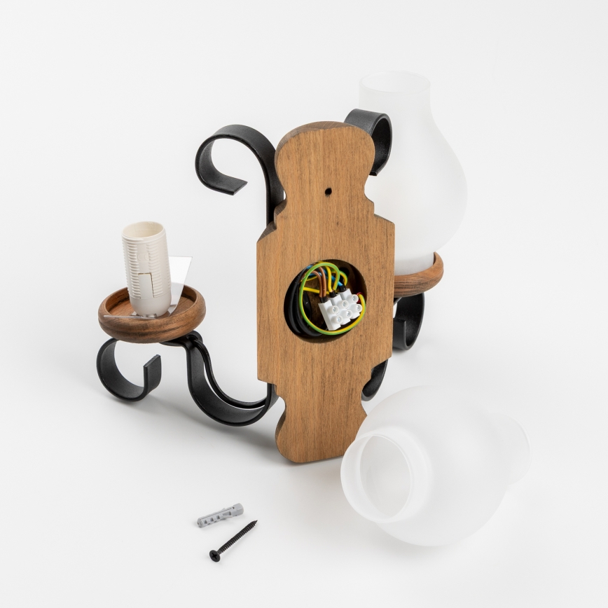 Brilagi - Zidna svjetiljka RUSTIC 2xE14/40W/230V bukva