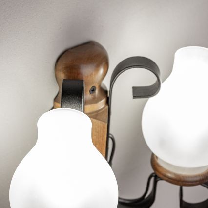 Brilagi - Zidna svjetiljka RUSTIC 2xE14/40W/230V bukva/orah