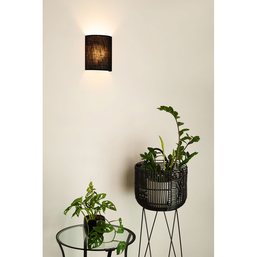 Brilagi - Zidna svjetiljka SEMI 1xE27/15W/230V pr. 20 cm crna