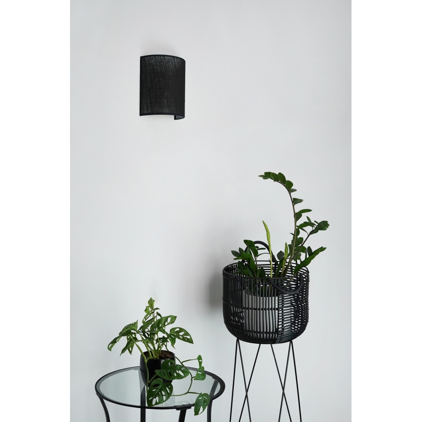 Brilagi - Zidna svjetiljka SEMI 1xE27/15W/230V pr. 20 cm crna