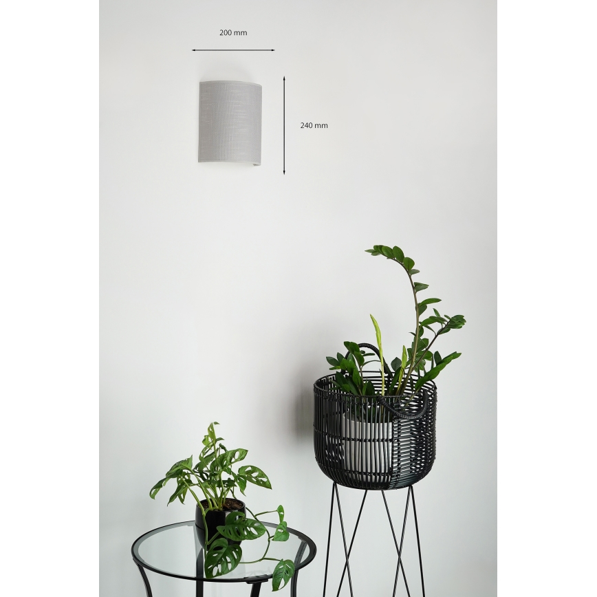 Brilagi - Zidna svjetiljka SEMI 1xE27/15W/230V pr. 20 cm siva