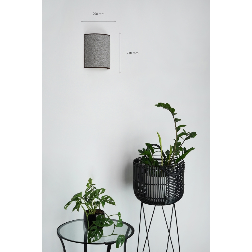 Brilagi - Zidna svjetiljka SEMI 1xE27/15W/230V siva