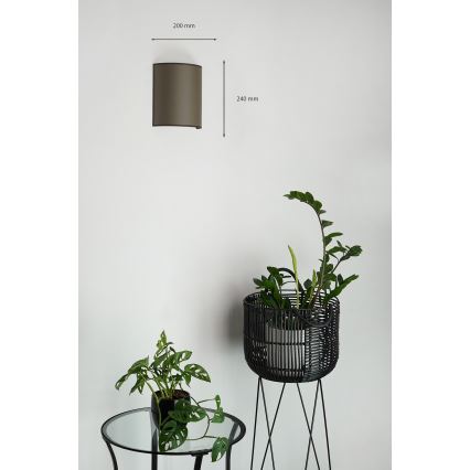 Brilagi - Zidna svjetiljka SEMI CIRCLE 1xE27/15W/230V smeđa