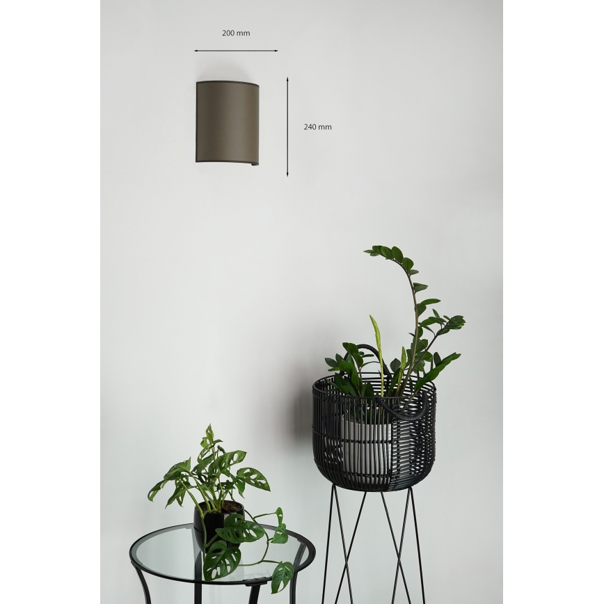 Brilagi - Zidna svjetiljka SEMI CIRCLE 1xE27/15W/230V smeđa