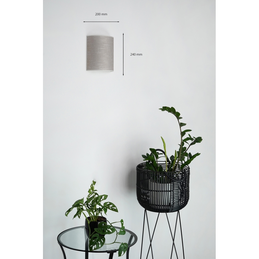 Brilagi - Zidna svjetiljka SEMI CIRCLE 1xE27/15W/230V tamno siva