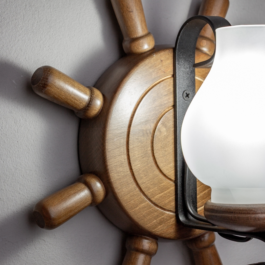 Brilagi - Zidna svjetiljka TIMONA 1xE14/40W/230V bukva/orah