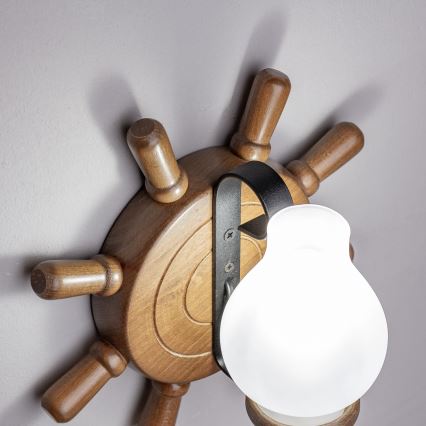 Brilagi - Zidna svjetiljka TIMONA 1xE14/40W/230V bukva/orah