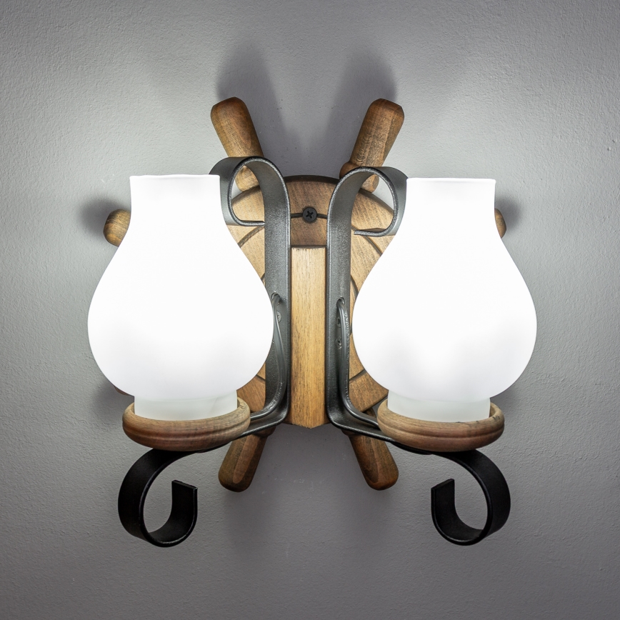 Brilagi - Zidna svjetiljka TIMONA 2xE14/40W/230V bukva