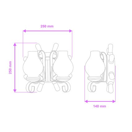 Brilagi - Zidna svjetiljka TIMONA 2xE14/40W/230V bukva