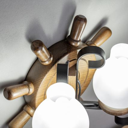 Brilagi - Zidna svjetiljka TIMONA 2xE14/40W/230V bukva/orah