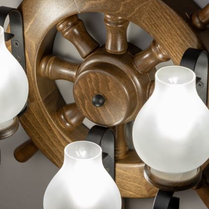 Brilagi - Zidna svjetiljka TIMONA 3xE14/40W/230V bukva/orah