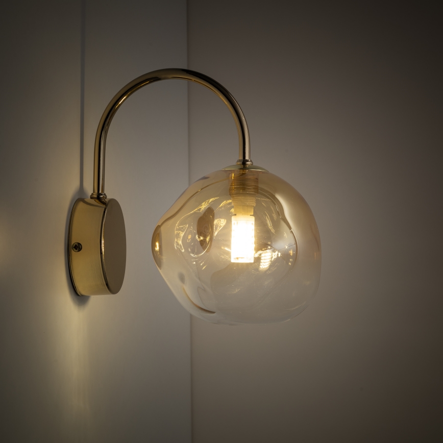 Brilagi - Zidna svjetiljka VULCANO 1xG9/8W/230V zlatna/dimna bež